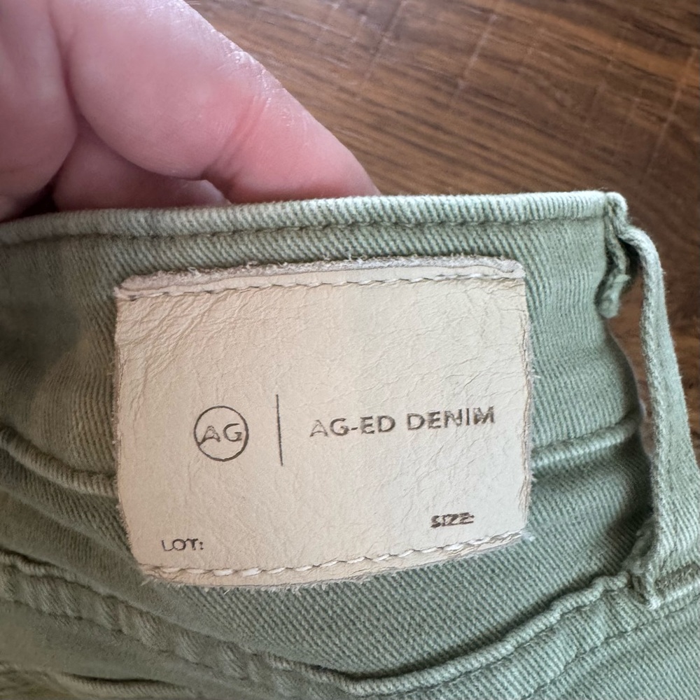 NWOT Ag Adriano Goldschmied Green Straight Leg Jeans 04-0139 - Picture 6 of 9